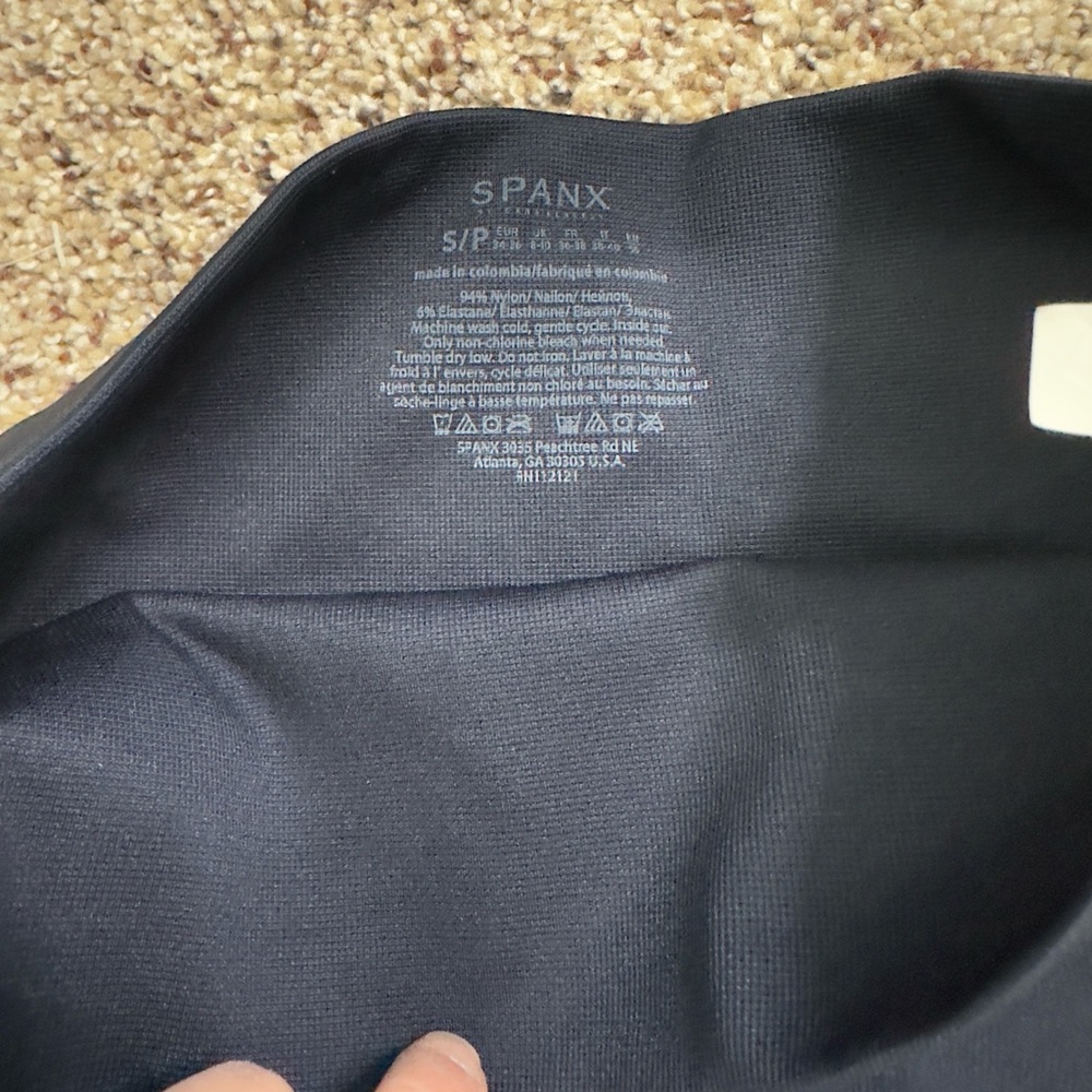 NWOT Spanx “Look at Me” Seamless Moto Leggings | Indigo Sky Blue | Small - Picture 5 of 8